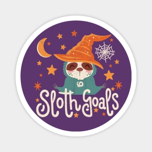 Sloth Halloween Goals Magnet